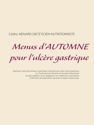cover image of Menus d'automne pour l'ulcère gastrique
